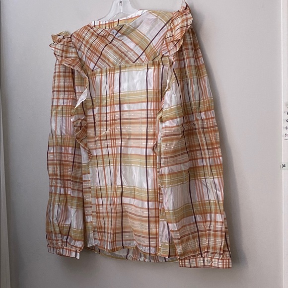 Anthroplogie Polly Ruffled Peasant Blouse 3x new with tag - Picture 9 of 10